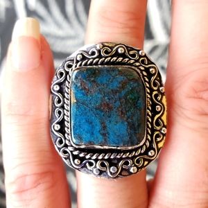 New Shattuckite 925 Silver Ring.